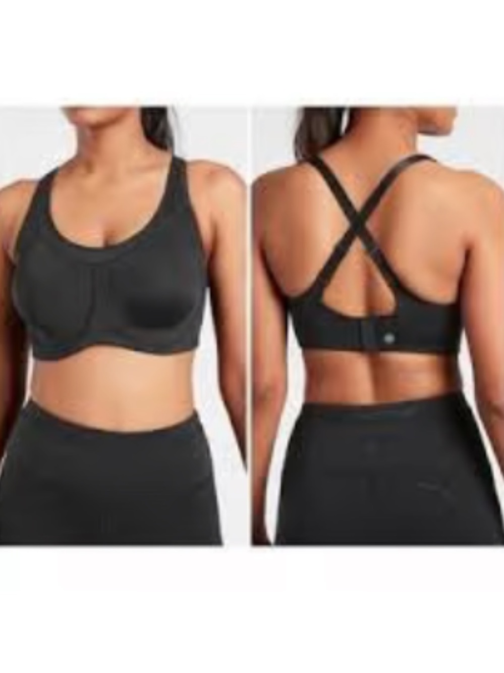 Athleta Glory Black High-Support Underwire Racerback Sports Bra - 4 Available!